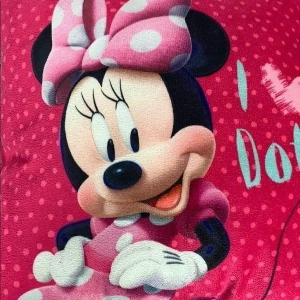 Disney Minnie Mouse I Love Dots Square Cloud Filling Super Plush‎ Pillow